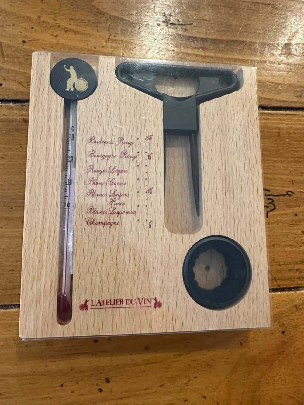 L’ATEIER DU VIN Accessory set with Corkscrew and Thermometer